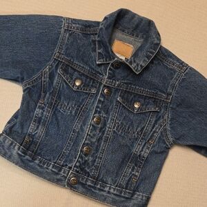 Vintage Sprockets Kids Blue Denim Jacket with Button Details Size 2t